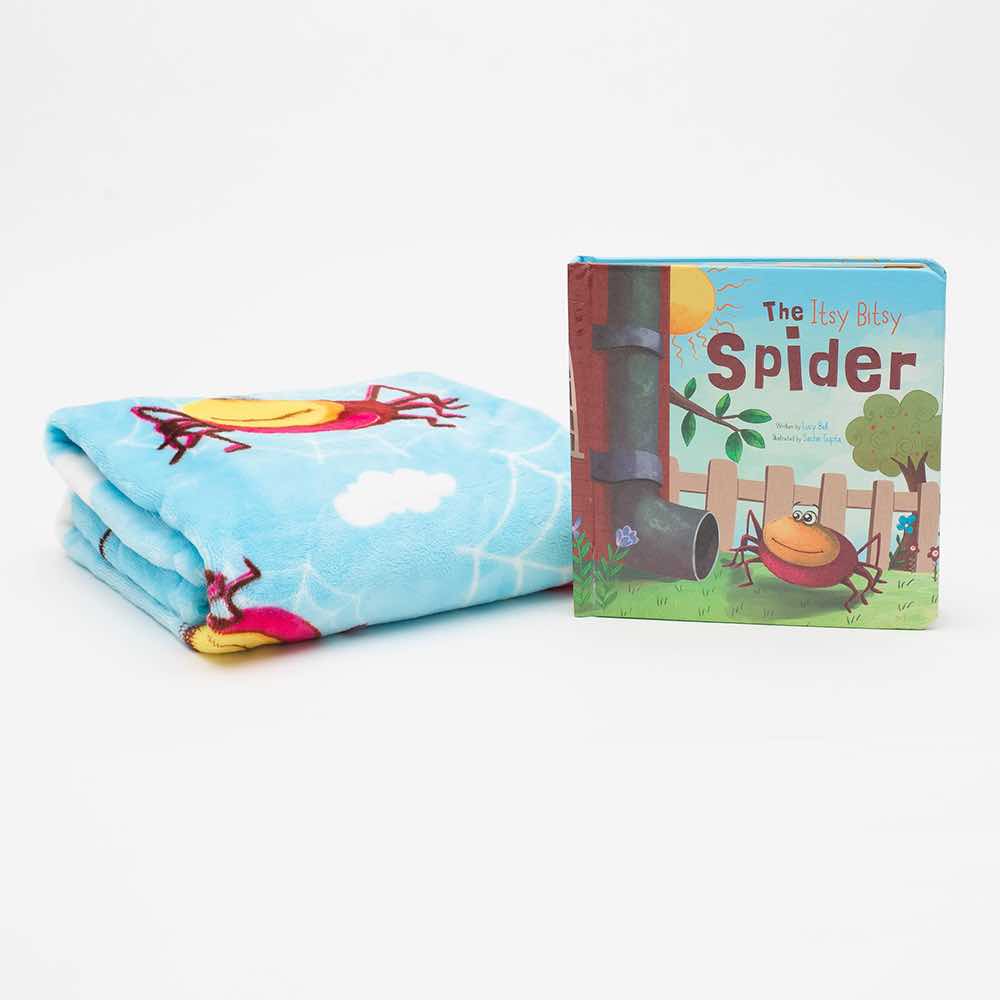 The Itsy Bitsy Spider baby blanket and book set 