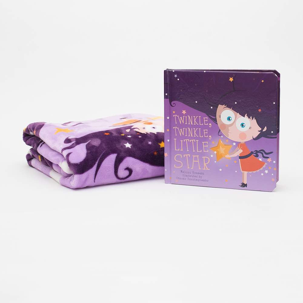Twinkle, Twinkle, Little Star baby book and blanket set